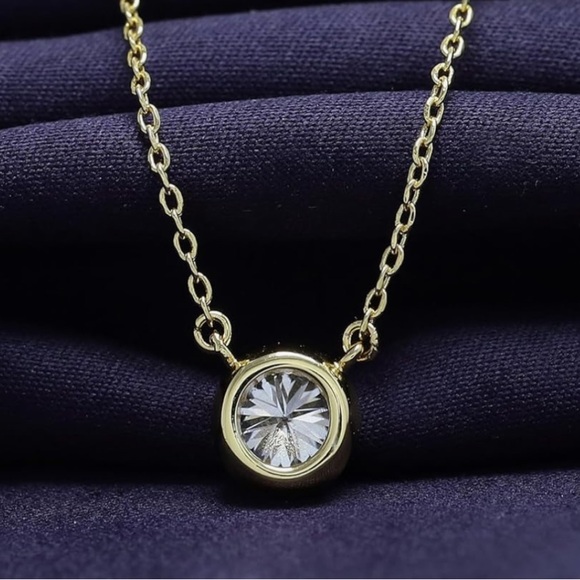 Sterling Solitaire Necklace in 3 Colors w Review! - Picture 8 of 10